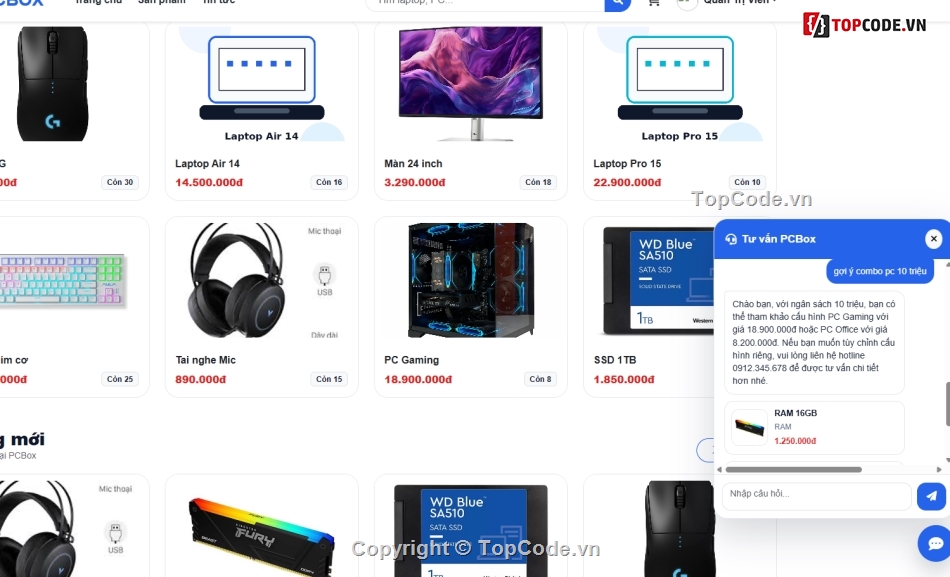 Website bán hàng,Web bán hàng,Web bán máy tính